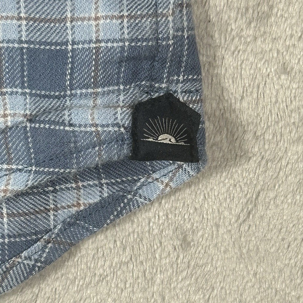 Faherty Shirt Men L The Weekend Blend Fox Lake Plaid Linen Button Down Huckberry - Picture 7 of 15
